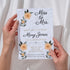 Personalized Black/Peach Floral Bridal Shower Invitation